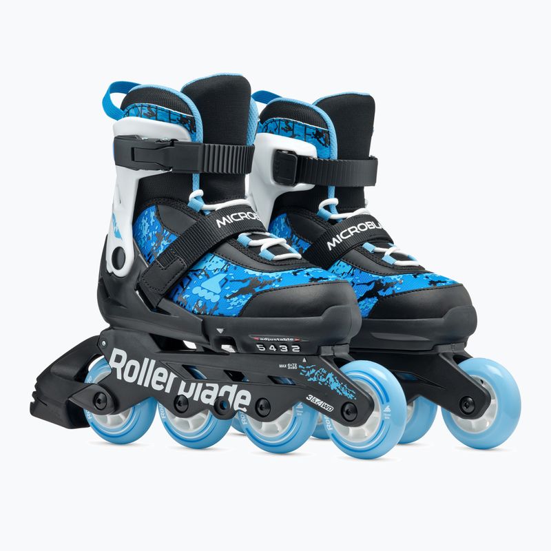 Rolki dziecięce Rollerblade Microblade SL Jr black/sky blue 2