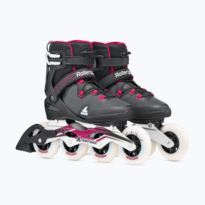 Rolki damskie Rollerblade Macroblade 90 W black/burgundy/ocean green 4