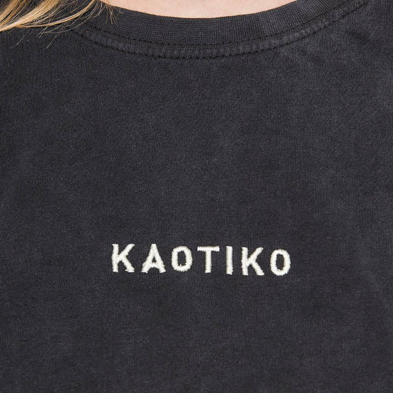 Koszulka damska Kaotiko Washed black 3
