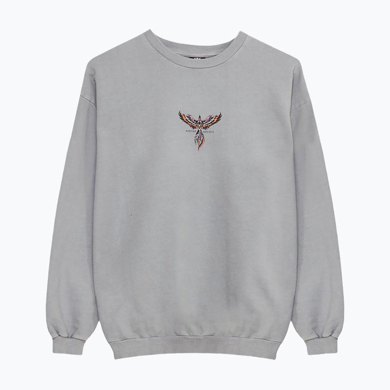 Bluza damska Kaotiko Washed Phoenix pale blue 3