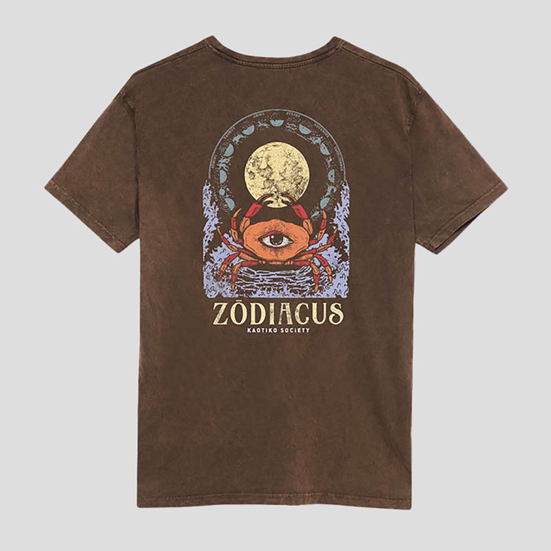 Koszulka męska Kaotiko Washed Zodiacus brown 4