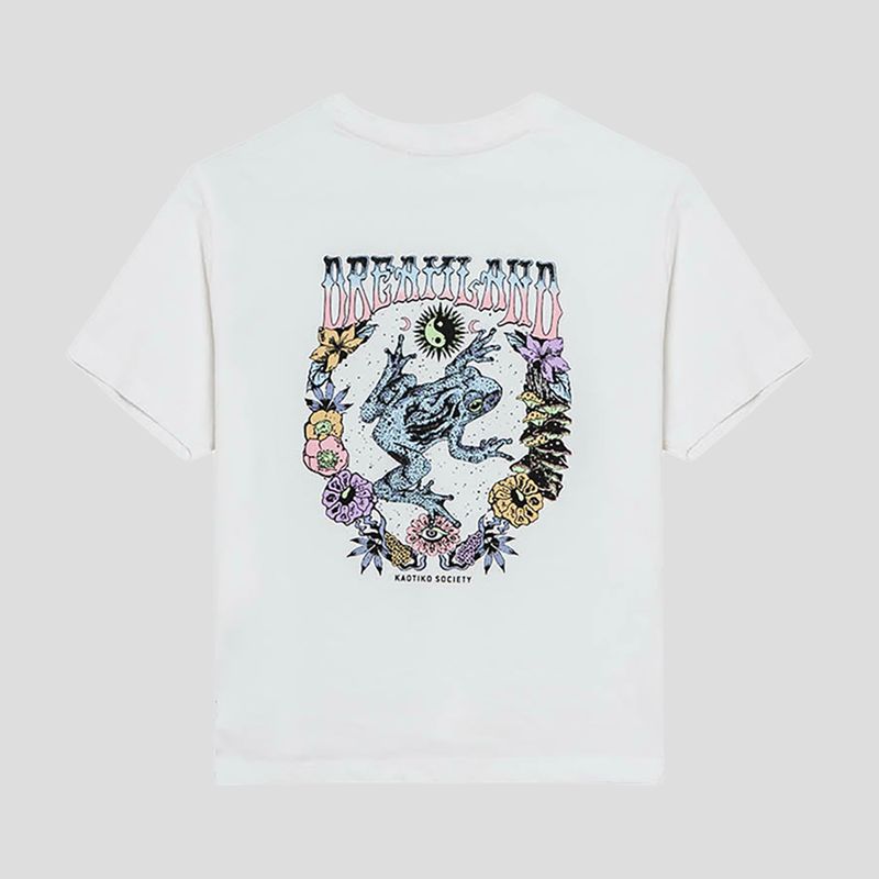 Koszulka damska Kaotiko Washed Dreamland white 2