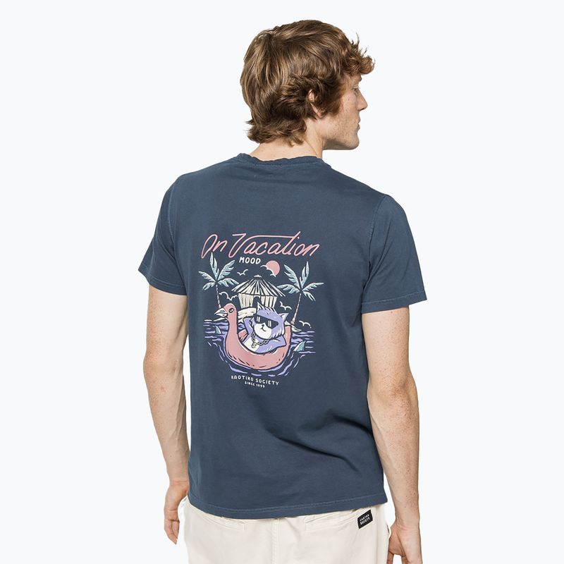 Koszulka męska Kaotiko M/C Washed On Vacation navy 2