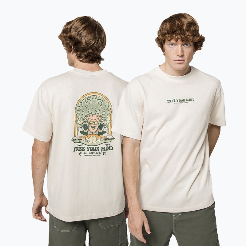 Koszulka męska Kaotiko M/C Free Your Mind Organic Cotton ivory 3
