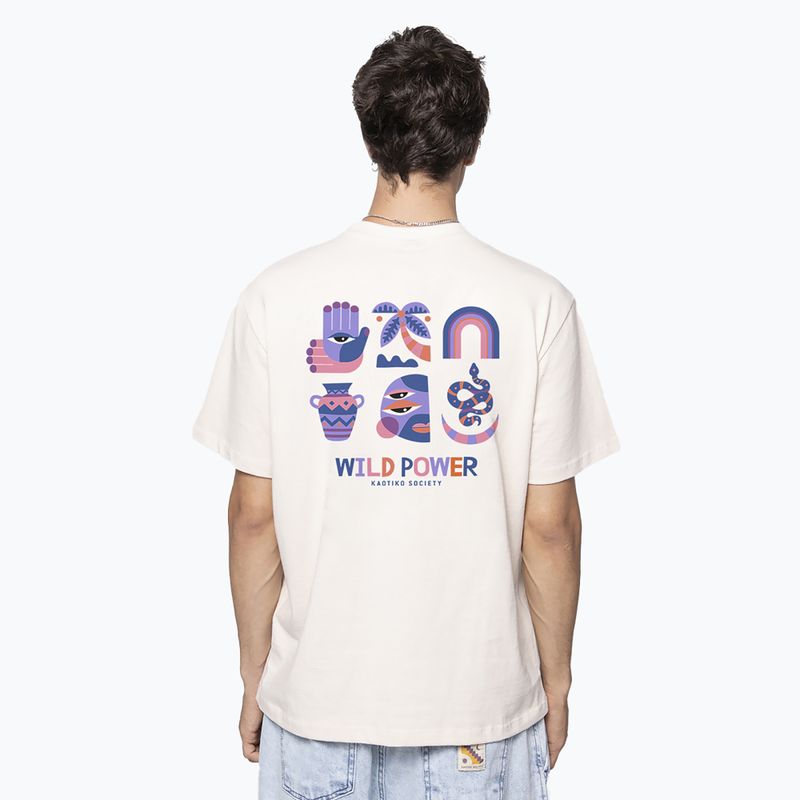 Koszulka męska Kaotiko M/C Wild Power Organic Cotton ivory 2