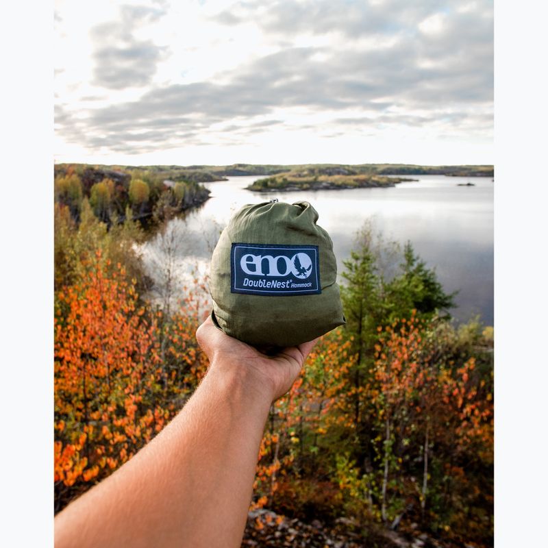 Hamak turystyczny ENO DoubleNest olive/melon 10