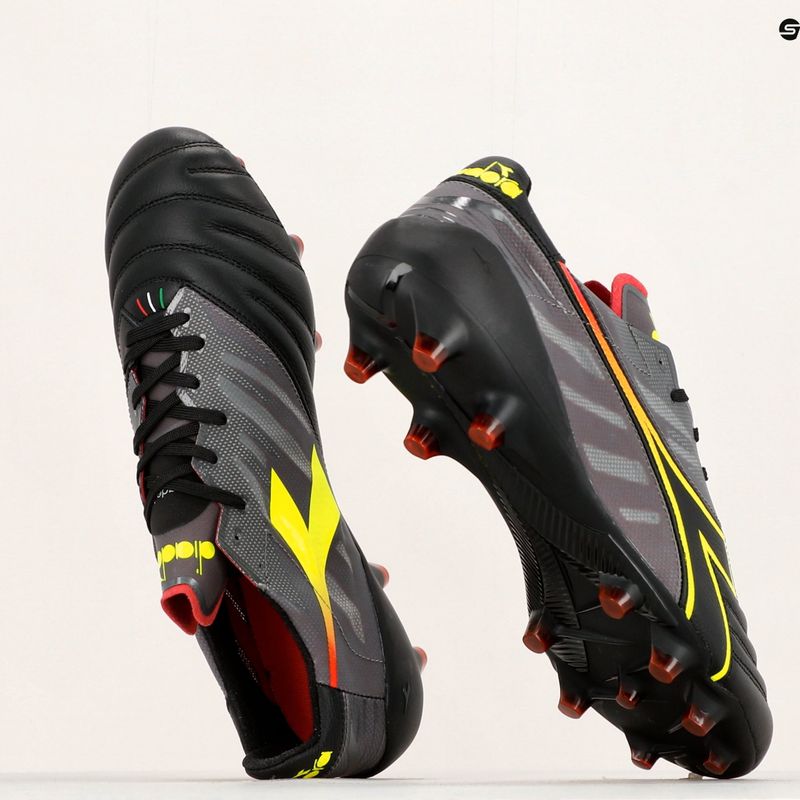 Buty piłkarskie  męskie Diadora Brasil Elite Veloce ITA LPX czarno-szare DD-101.178785-D0136-43 18
