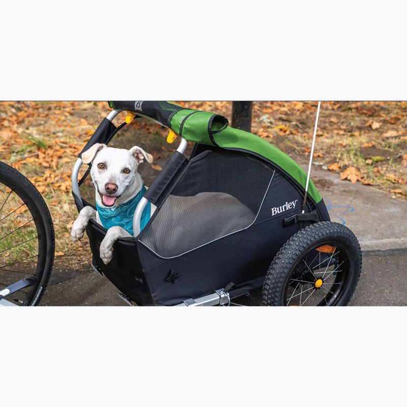 Przyczepka rowerowa dla psa Burley Tail Wagon black/green 6