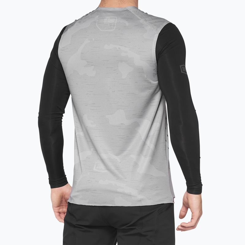Koszulka rowerowa męska 100% R-Core Concept Sleeveless grey camo 3