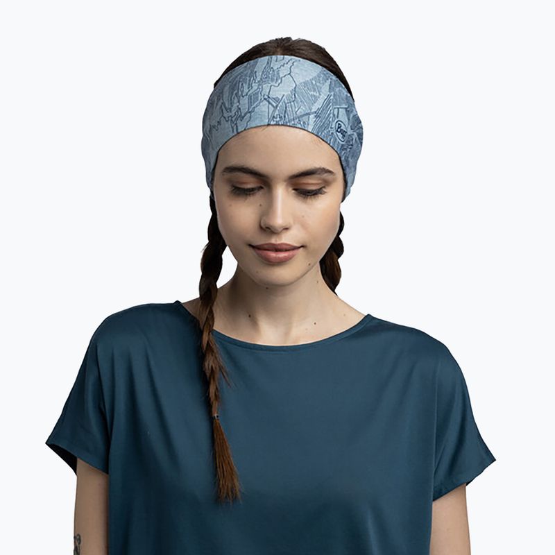 Opaska na głowę BUFF Coolnet UV Wide Laces mist 2