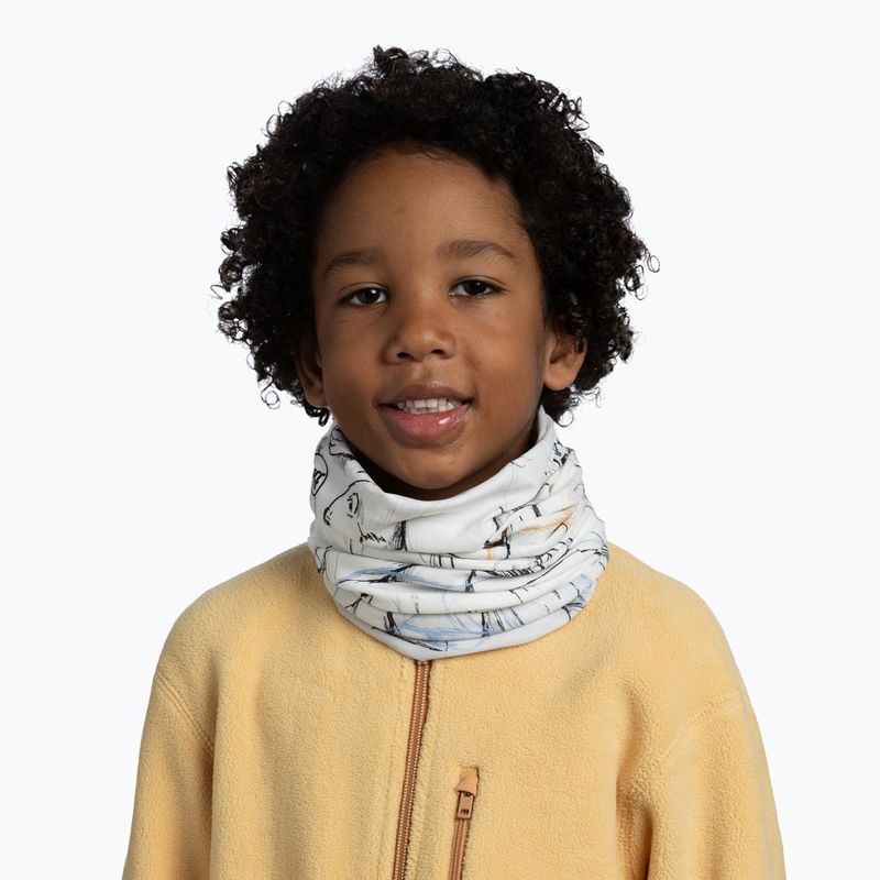 Chusta wielofunkcyjna dziecięca BUFF Original Ecostretch bargy white 3