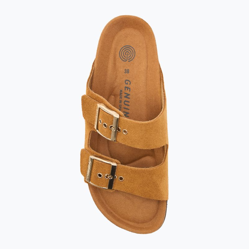 Klapki damskie Genuins Hawaii Velour camel 5