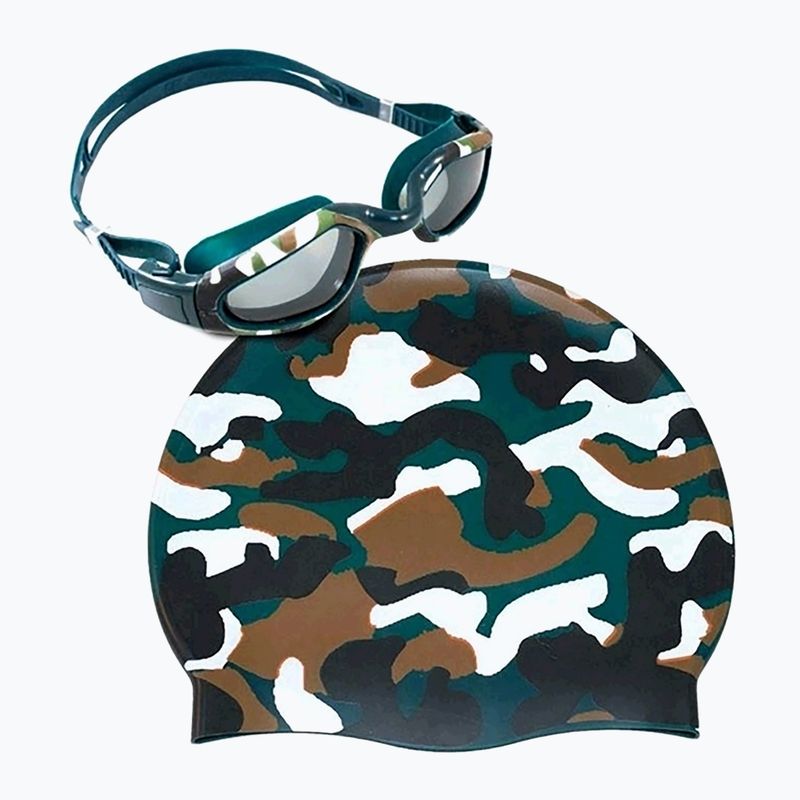 Zestaw RAS WT czepek + okulary light green
