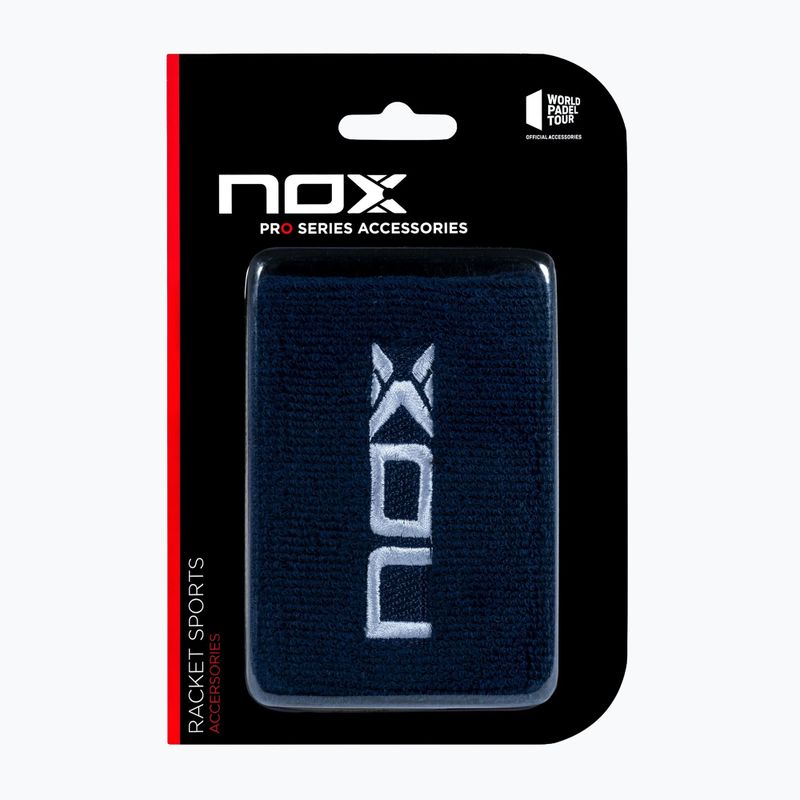 Frotki na nadgarstek NOX Wristband with Logo 2 szt. blue/white