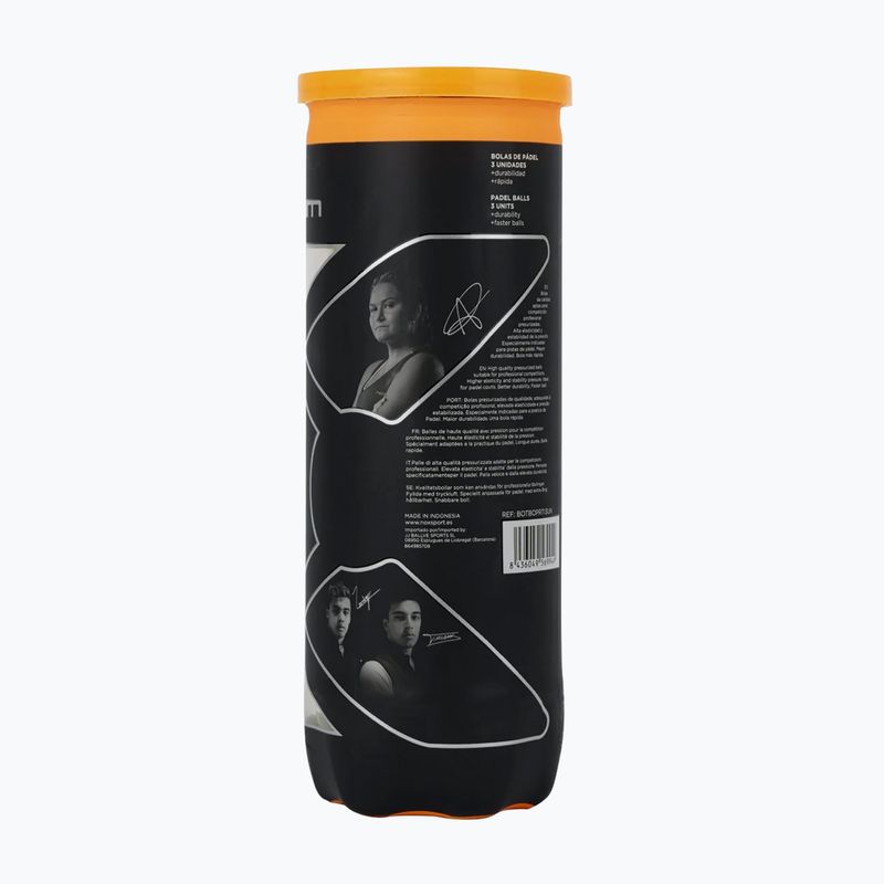 Piłki do padla NOX Pro Titanium 3 szt. yellow 2