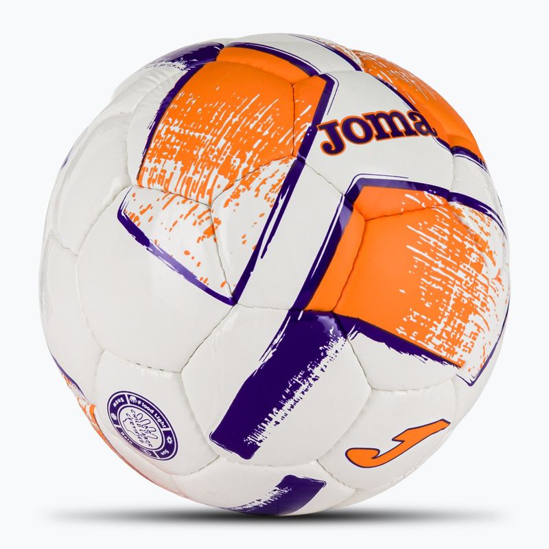 Piłka do piłki nożnej Joma Dali II white/fluor orange/purple rozmiar 3 2