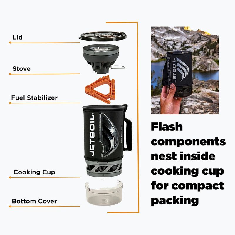 Kuchenka turystyczna Jetboil New Flash Personal Cooking System carbon 7