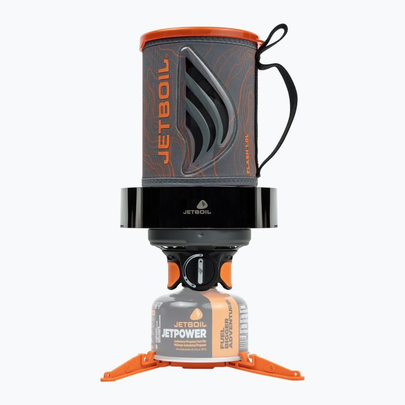 Kuchenka turystyczna Jetboil New Flash Java Personal Cooking System + osłona przeciwwiatrowa topo