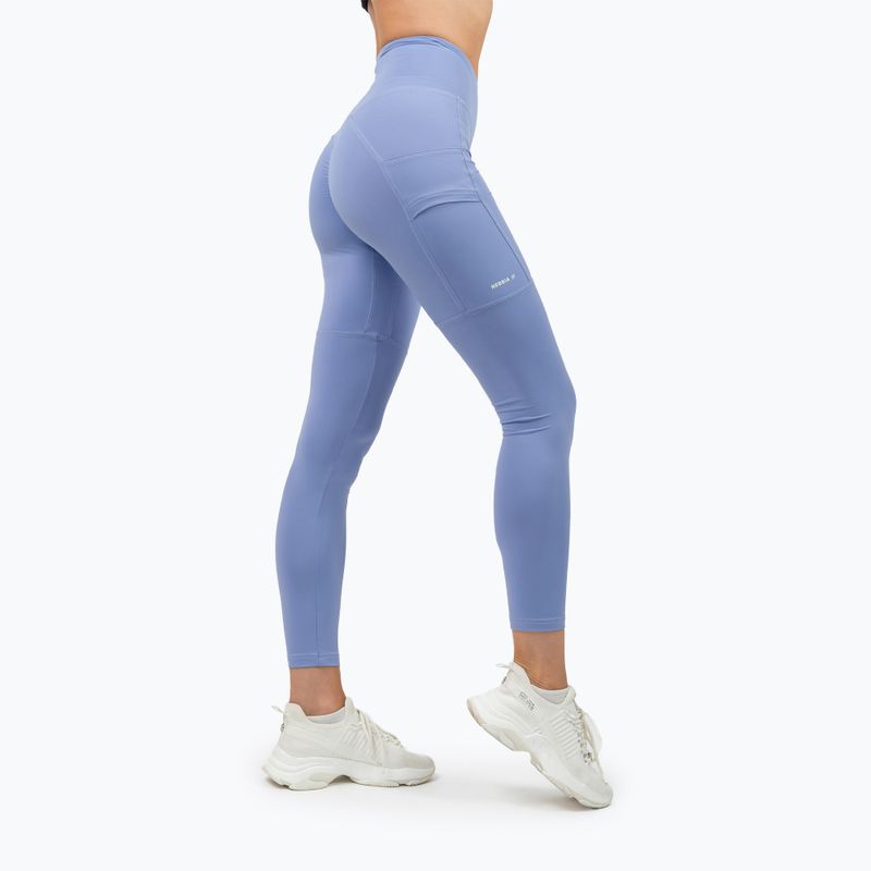 Legginsy treningowe damskie NEBBIA Leg Day Goals light purple 2