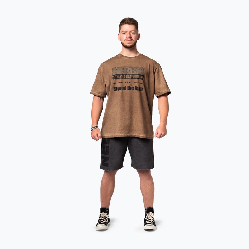 Koszulka treningowa NEBBIA Washed-Off Heritage light brown 2