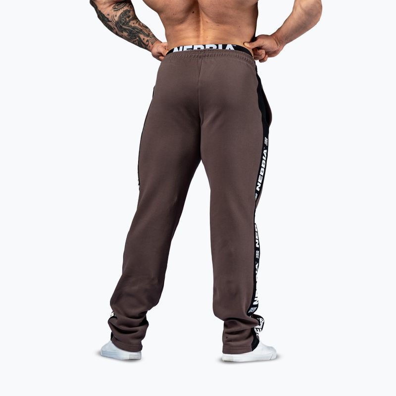 Spodnie treningowe męskie NEBBIA Hero brown 3