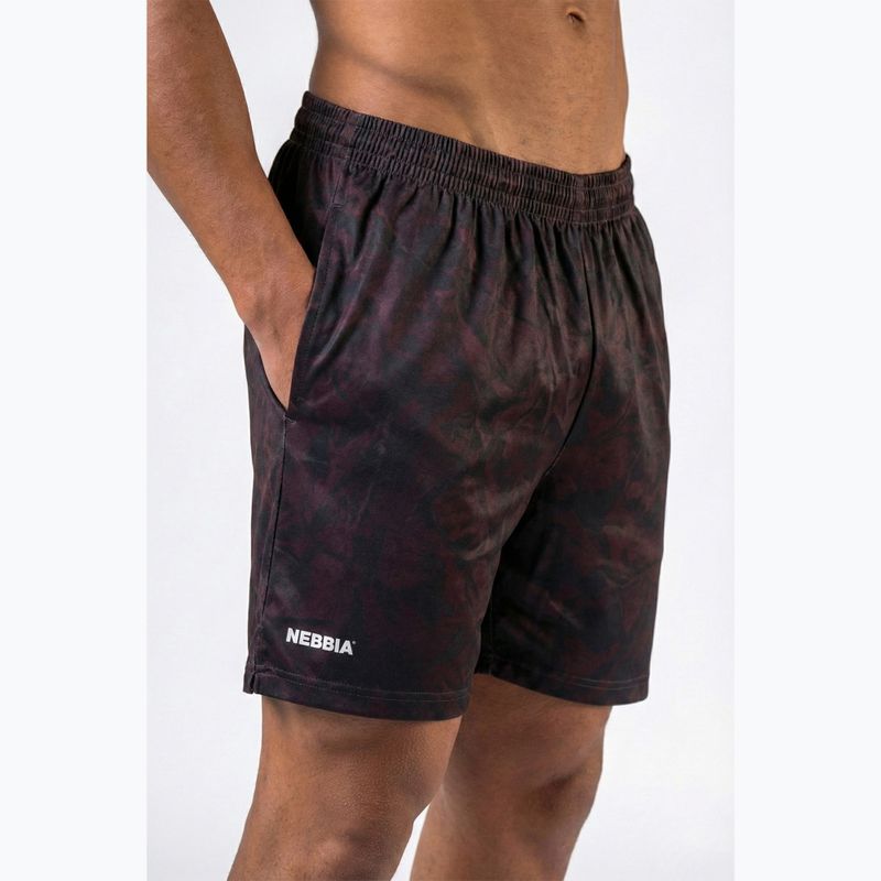 Spodenki treningowe męskie NEBBIA Power dark brown camo 3