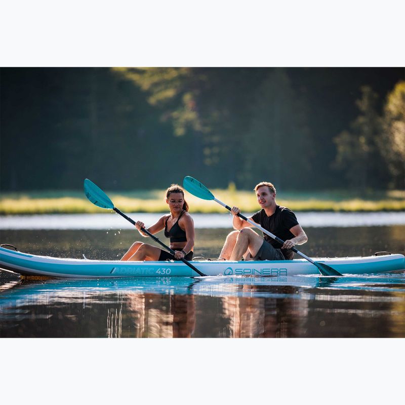 Kajak pompowany wysokociśnieniowy 2-osobowy SPINERA Adriatic 430 teal/white/grey 19