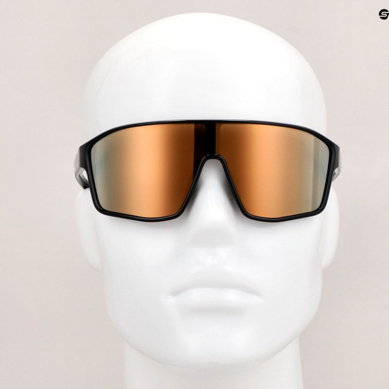Okulary przeciwsłoneczne Red Bull SPECT Daft shiny black/smoke with gold mirror 8