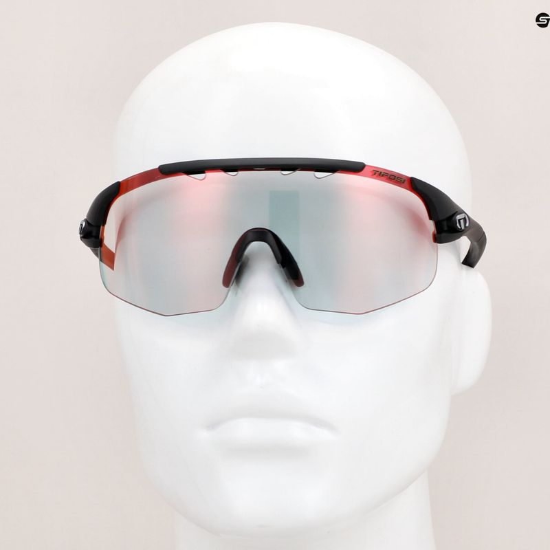 Okulary przeciwsłoneczne Tifosi Sledge Lite Fototec matte black/clarion red fotochrom 6