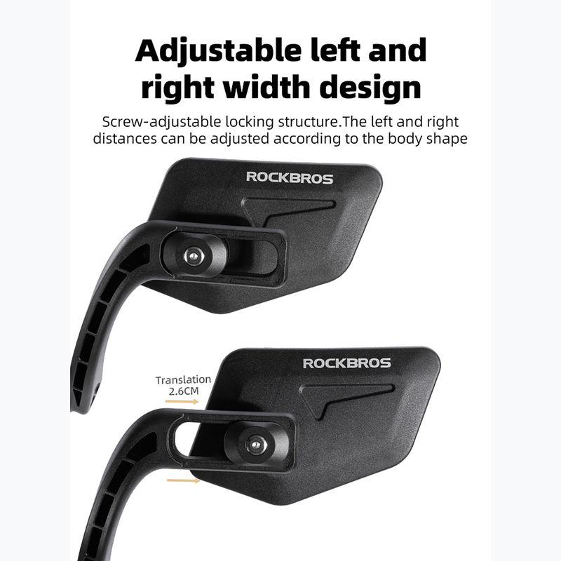 Lusterko rowerowe Rockbros 260003002 Handlebar Mirror 1 pcs Right black 5