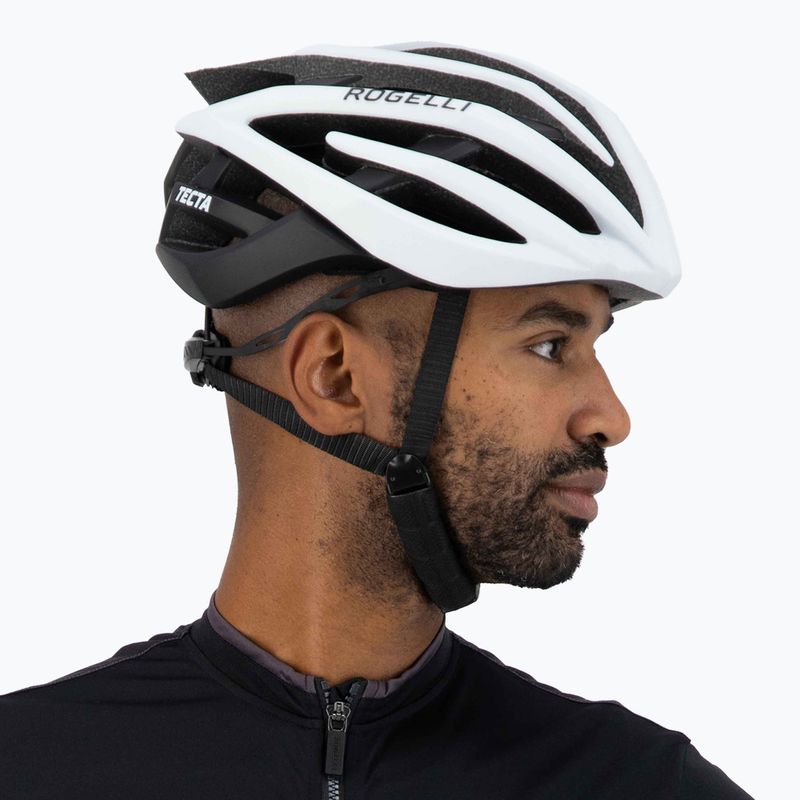 Kask rowerowy Rogelli Tecta white/black 12