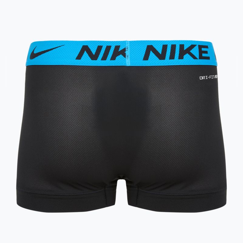 Bokserki męskie Nike Dri-FIT Cotton Trunk 3 pary black mint foam/blue hero/bright ceramic wb 2