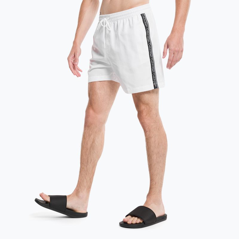Szorty kąpielowe męskie Calvin Klein Medium Drawstring white