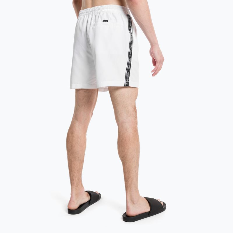 Szorty kąpielowe męskie Calvin Klein Medium Drawstring white 3