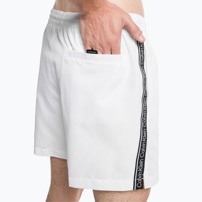 Szorty kąpielowe męskie Calvin Klein Medium Drawstring white 4