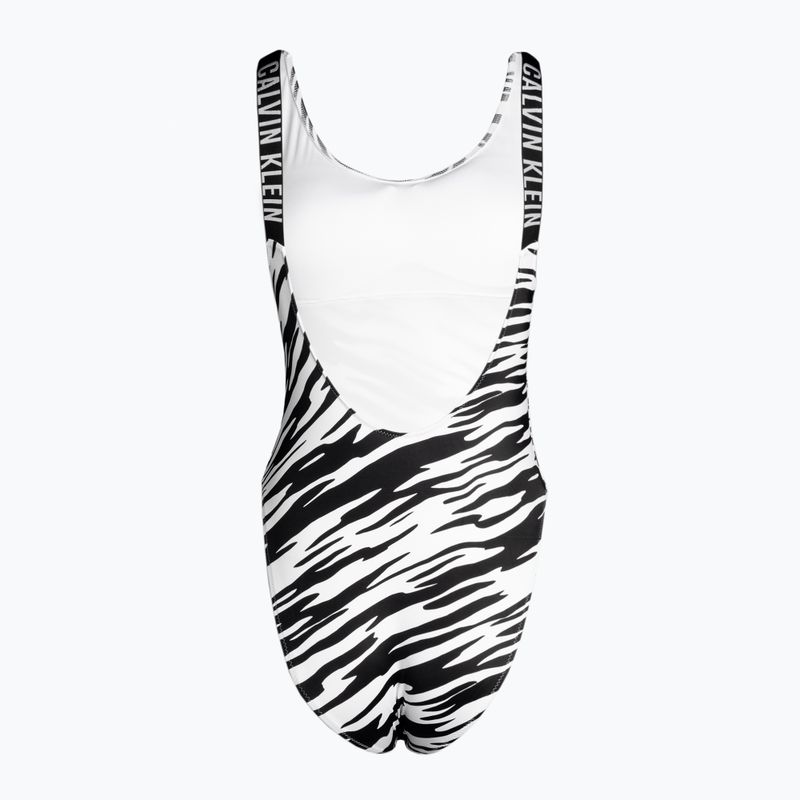 Strój kąpielowy jednoczęściowy damski Calvin Klein Scoop Back One Piece czarny 2