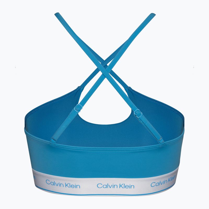 Góra od stroju kąpielowego Calvin Klein Halter Bralette malibu blue 2