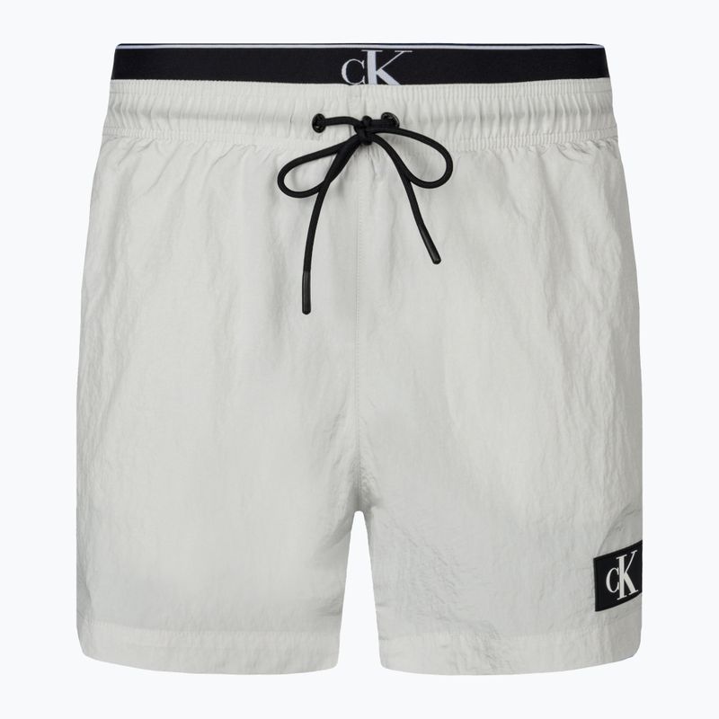 Szorty kąpielowe męskie Calvin Klein Medium Double WB nimbus cloud