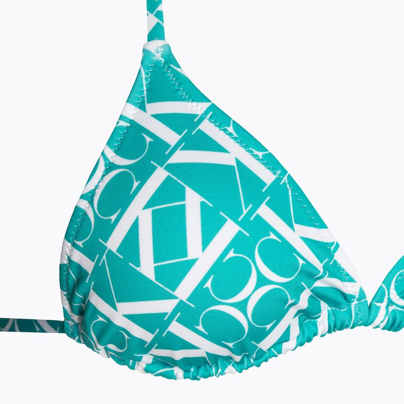 Góra od stroju kąpielowego Calvin Klein Triangle-RP Print monogram blue 3