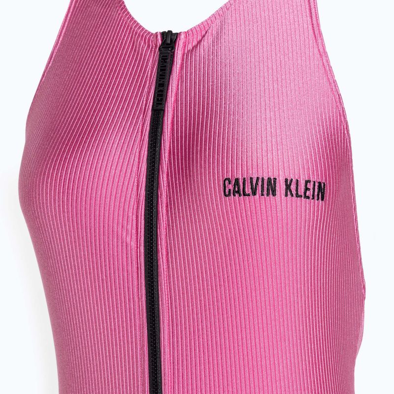 Strój kąpielowy jednoczęściowy damski Calvin Klein Racerback One Piece bold pink 3