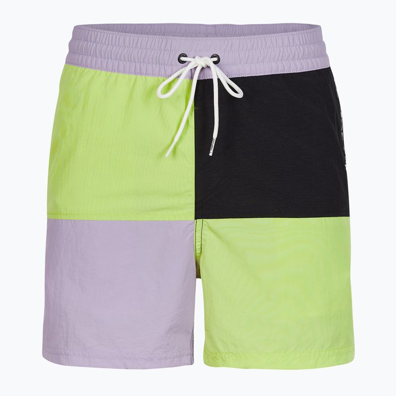 Szorty kąpielowe męskie O'Neill Wilder Colorblock 16'' sunny lime colour block 7