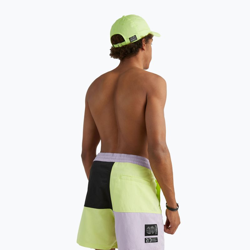 Szorty kąpielowe męskie O'Neill Wilder Colorblock 16'' sunny lime colour block 3