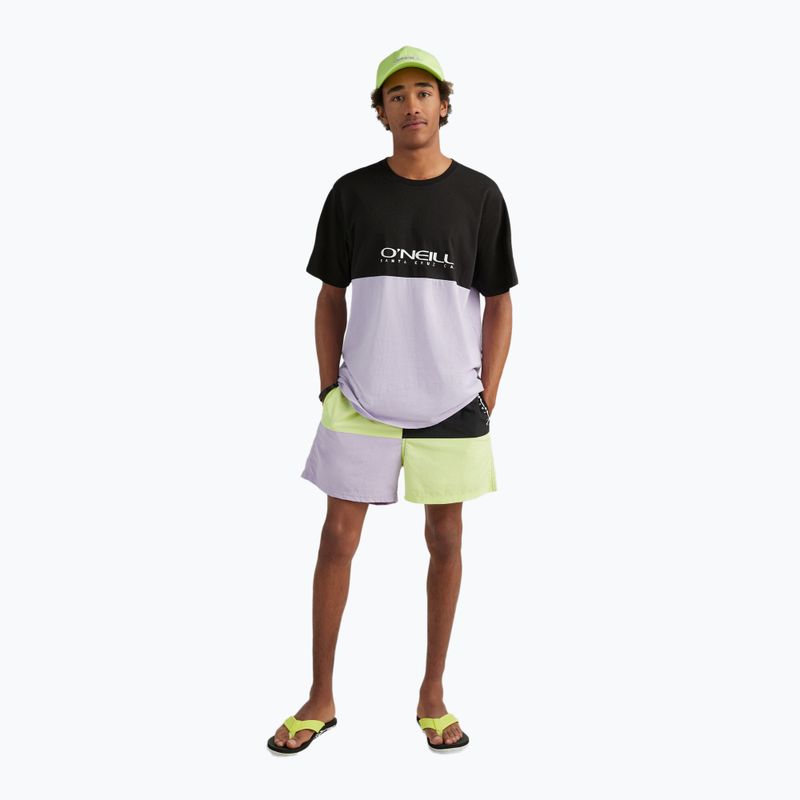 Szorty kąpielowe męskie O'Neill Wilder Colorblock 16'' sunny lime colour block 2
