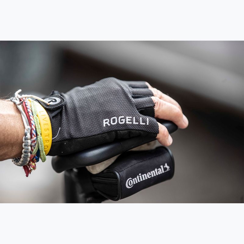 Rękawiczki rowerowe męskie Rogelli Core black 3