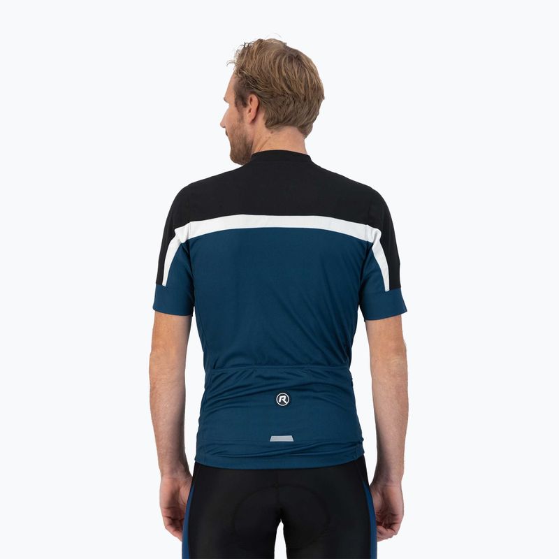 Koszulka rowerowa męska Rogelli Course black/blue/white 2