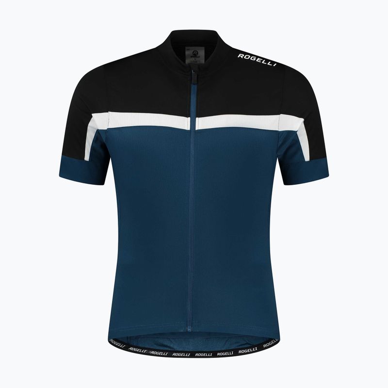 Koszulka rowerowa męska Rogelli Course black/blue/white 3