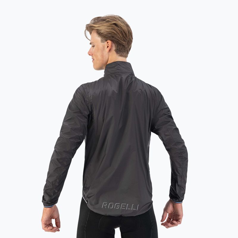 Kurtka rowerowa męska Rogelli Essential Rain black 2