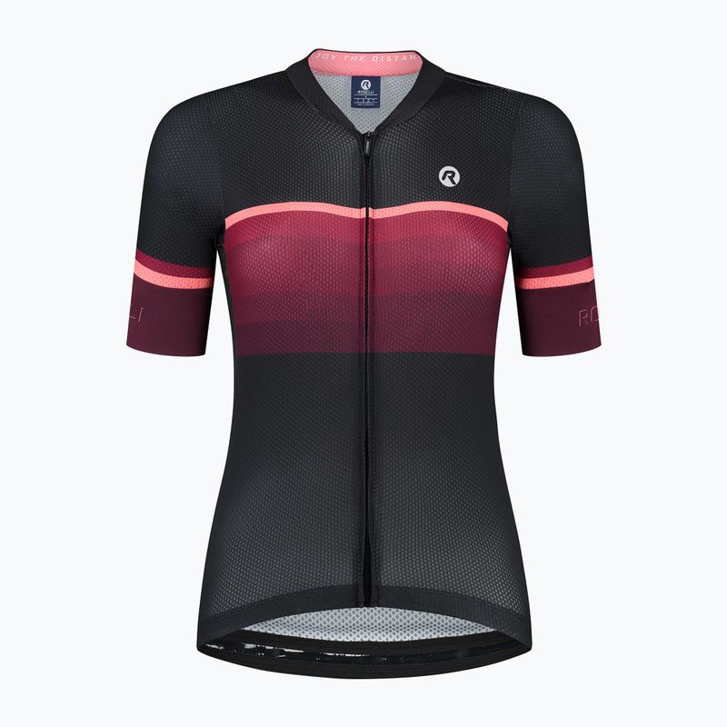 Koszulka rowerowa damska Rogelli Impress II W burgundy/coral/black 3