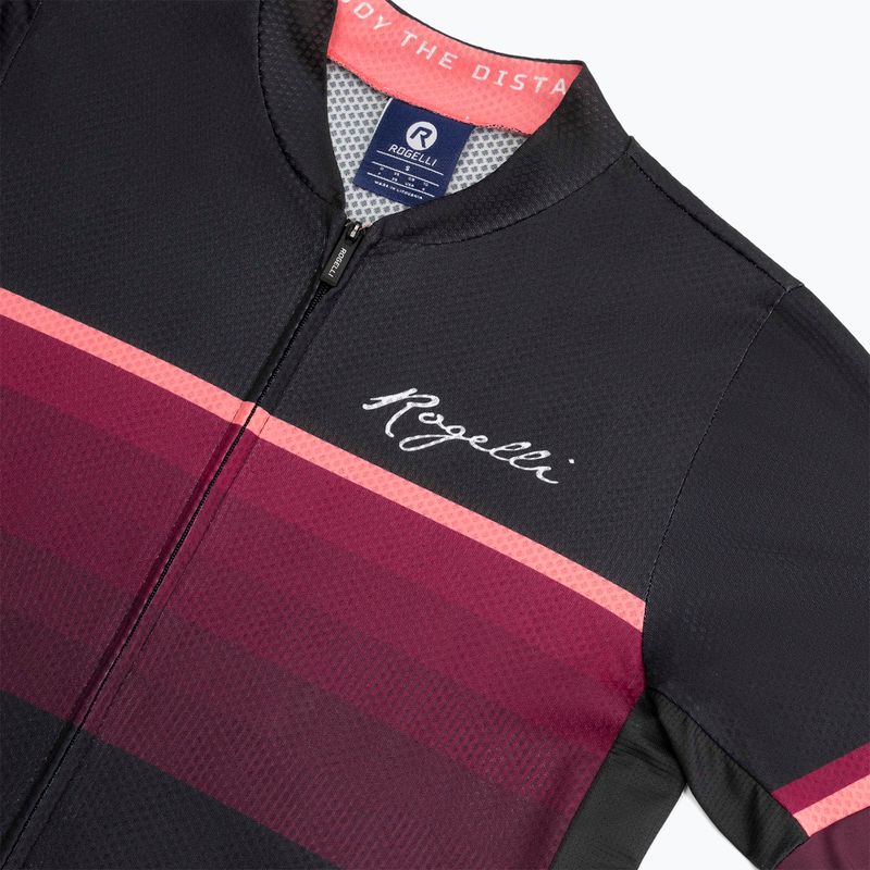 Koszulka rowerowa damska Rogelli Impress II W burgundy/coral/black 5
