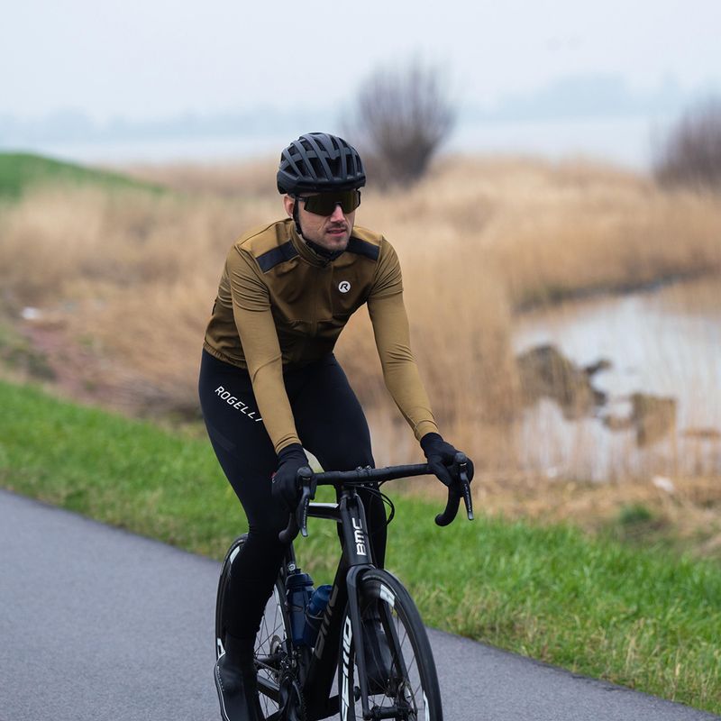Longsleeve rowerowy męski Rogelli Mono brown 6